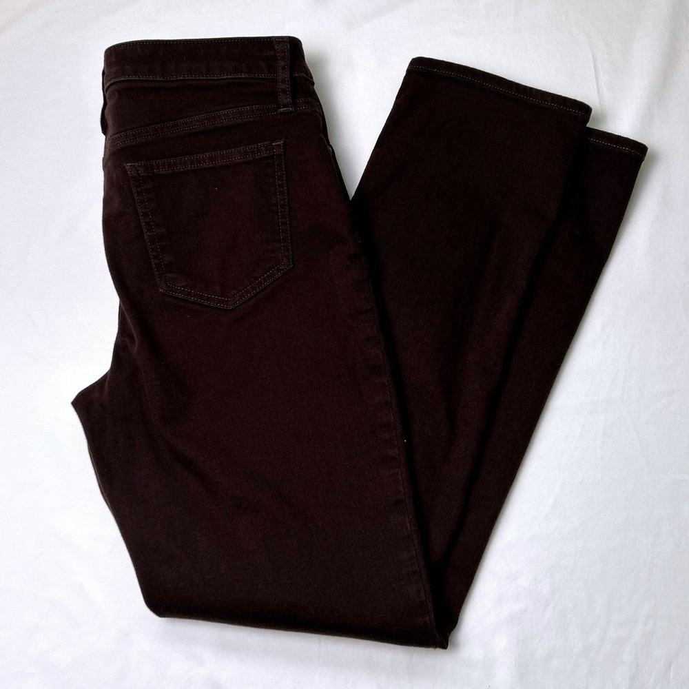 Chico's Womens So Slimming Girlfriend Slim Leg Jean Size 0/4 Dark Brown Stretch